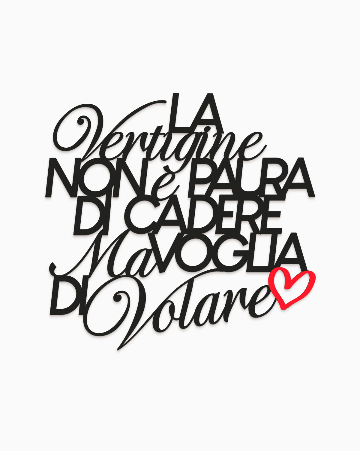 Scritta in legno Mi fido di te