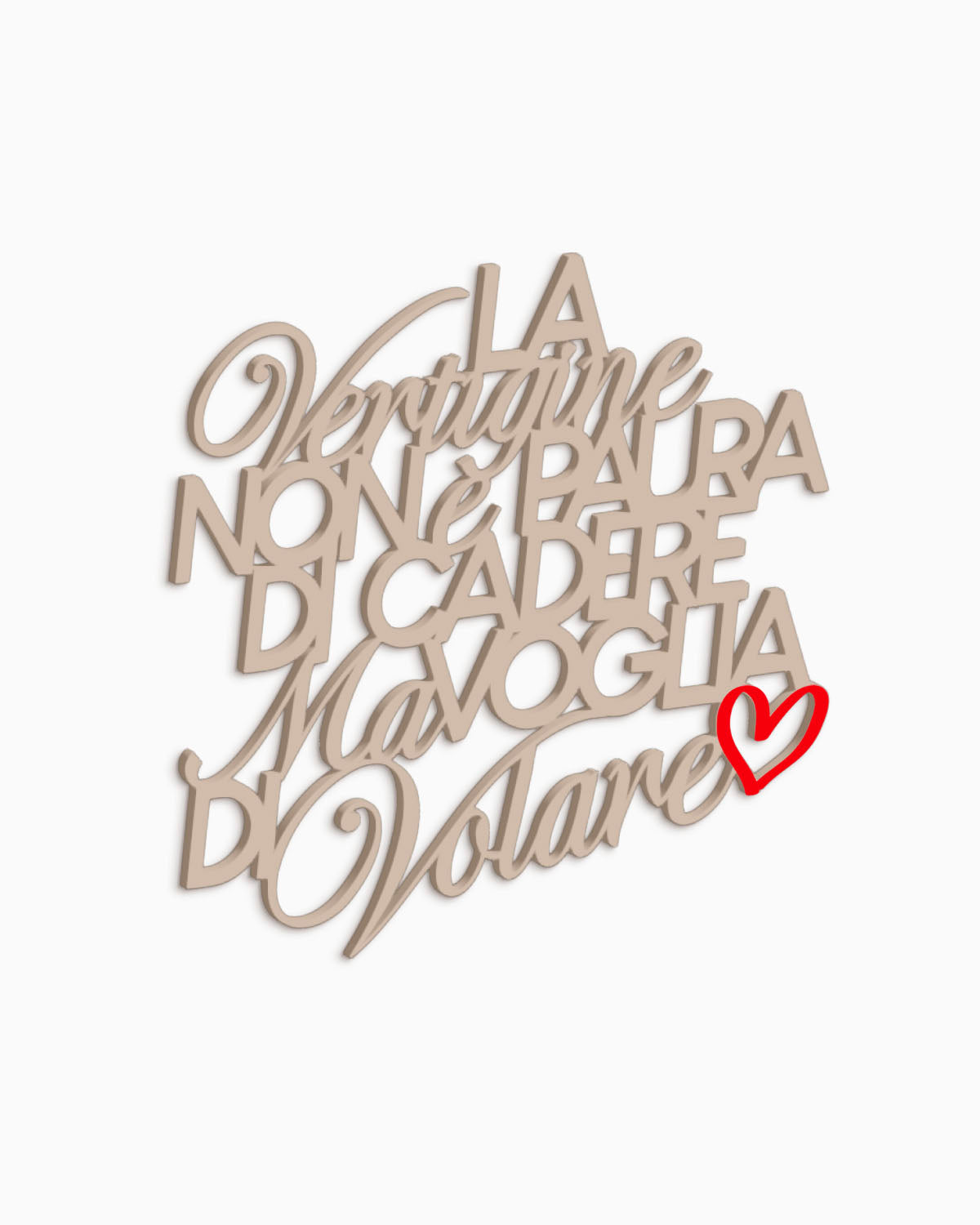 Scritta in legno Mi fido di te
