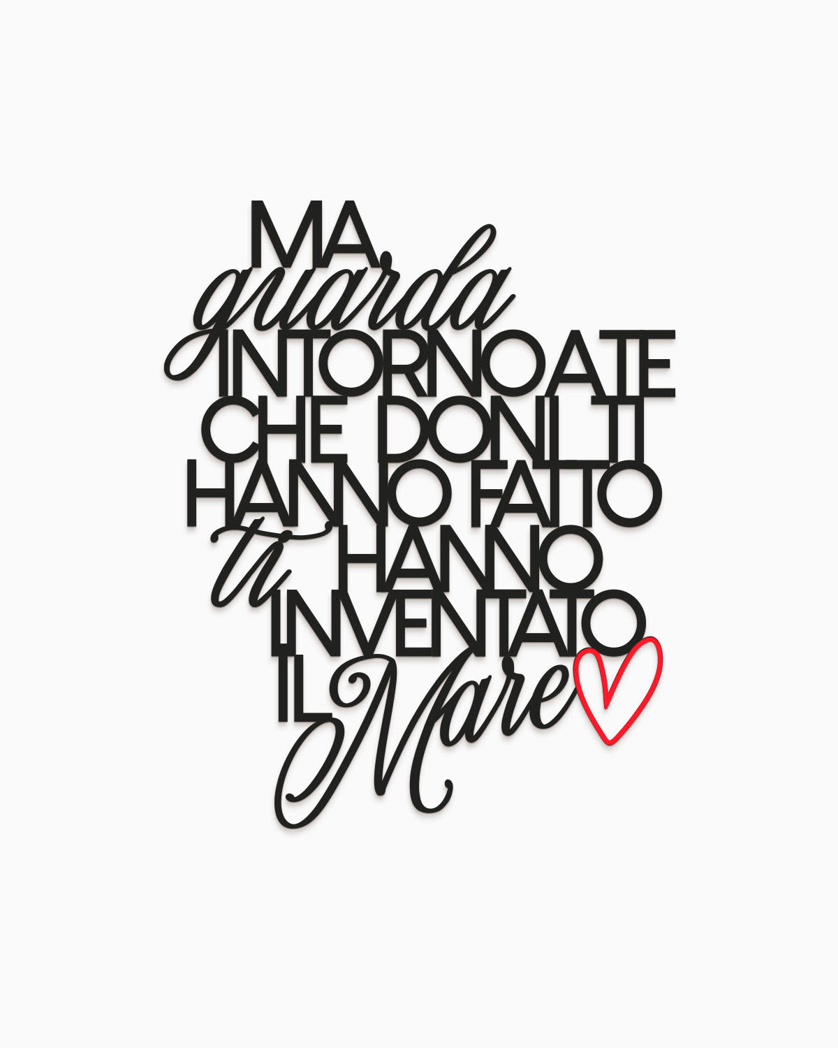 Scritta in legno Meraviglioso