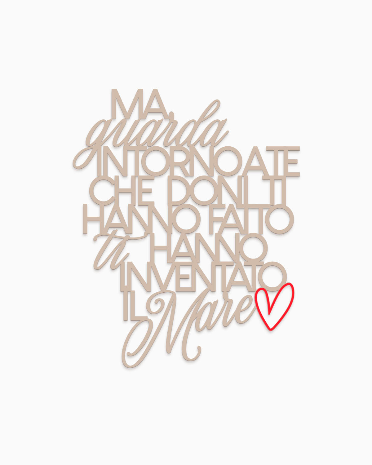 Scritta in legno Meraviglioso