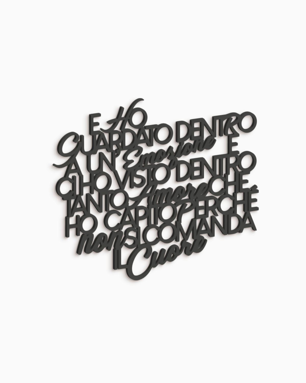 Scritta in legno Senza parole