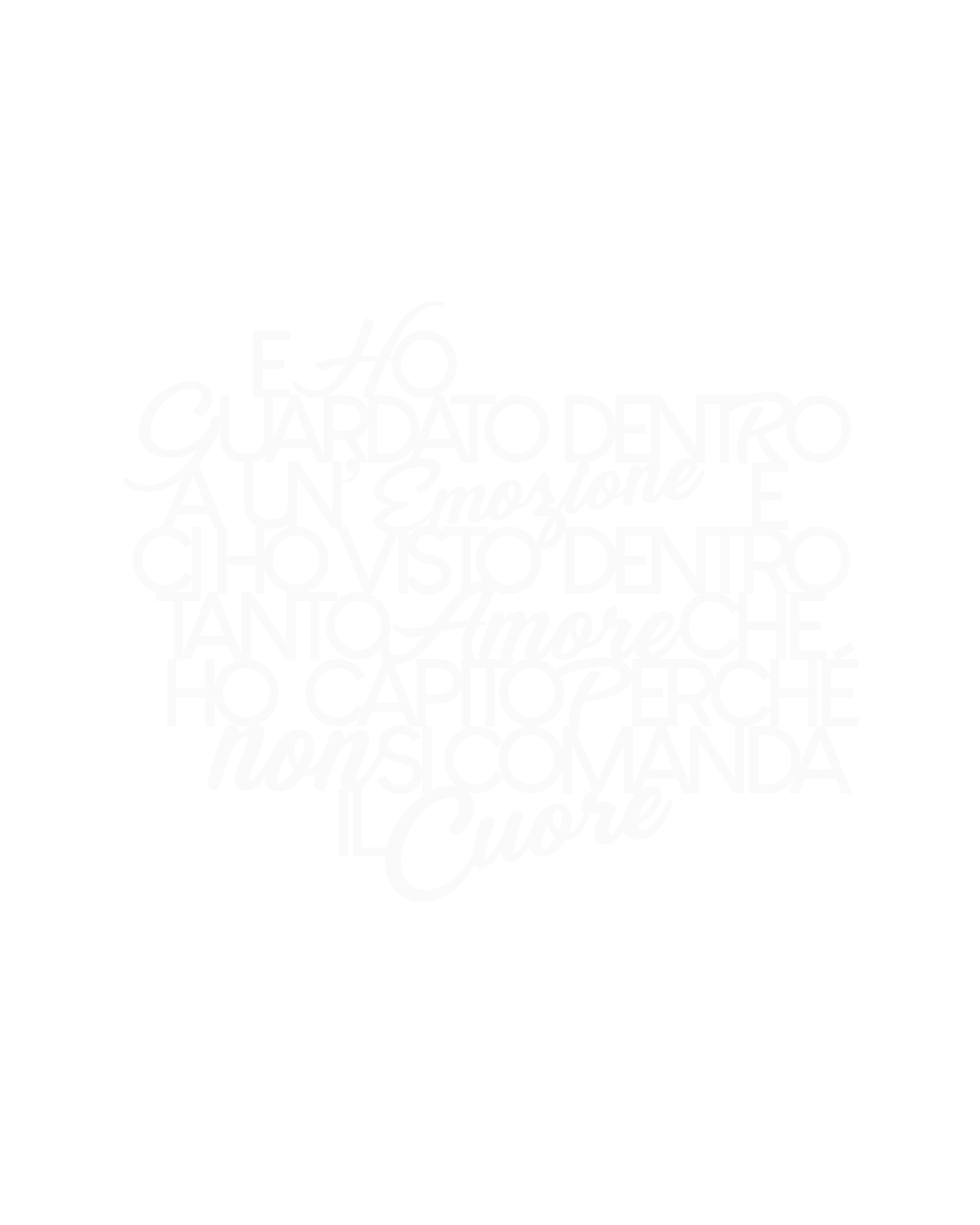 Scritta in legno Senza parole