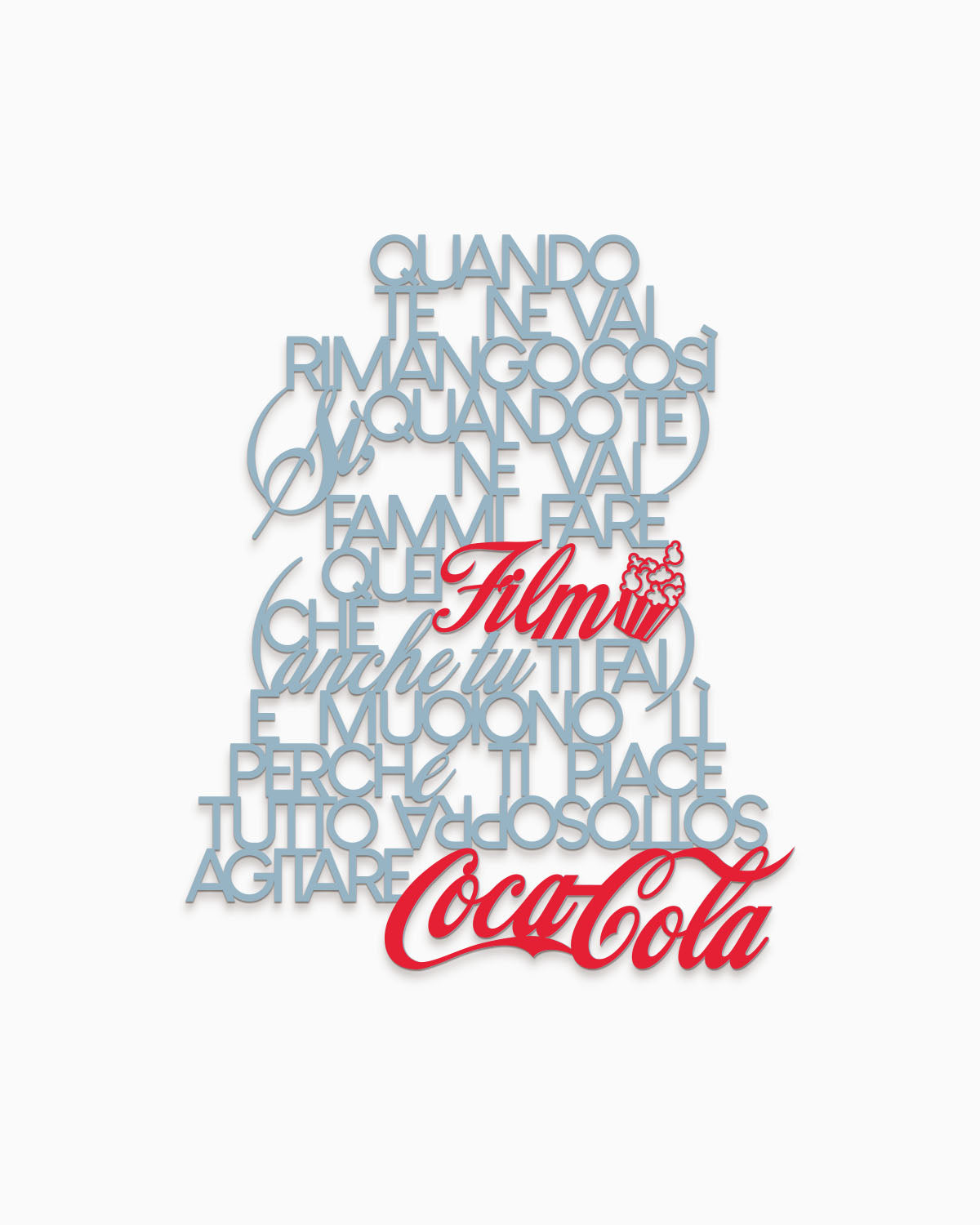 Scritta in legno Coca cola