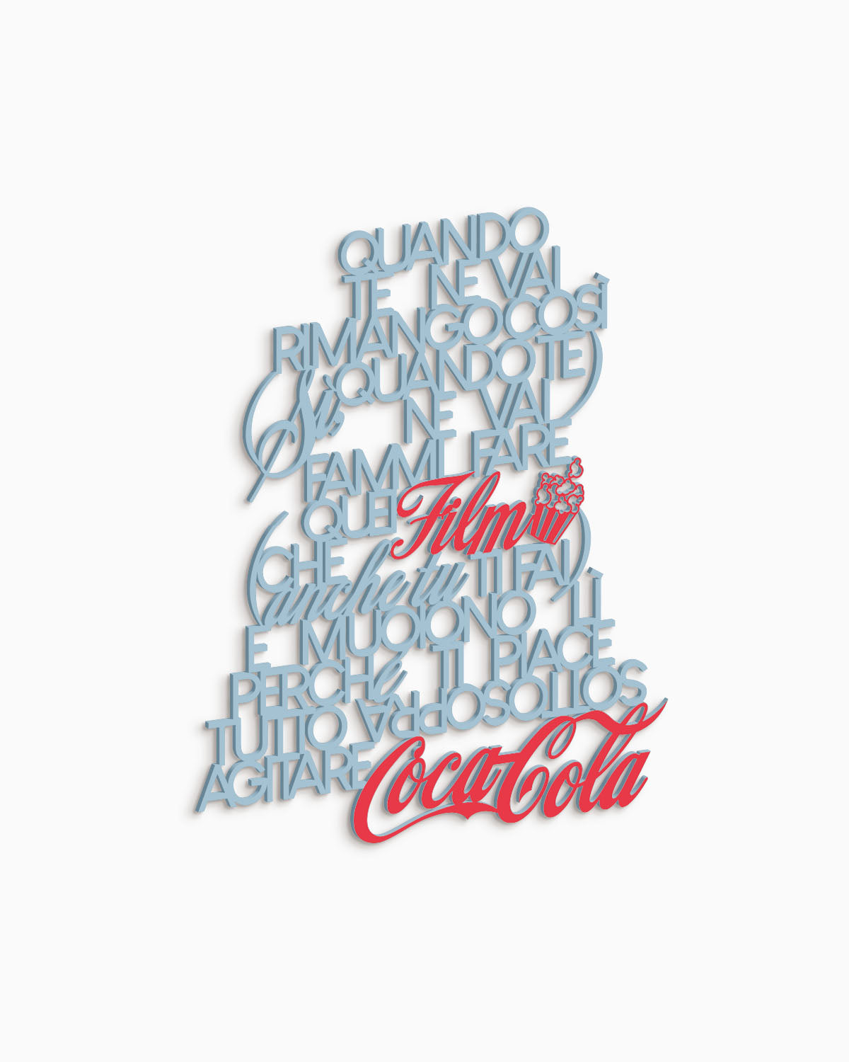 Scritta in legno Coca cola