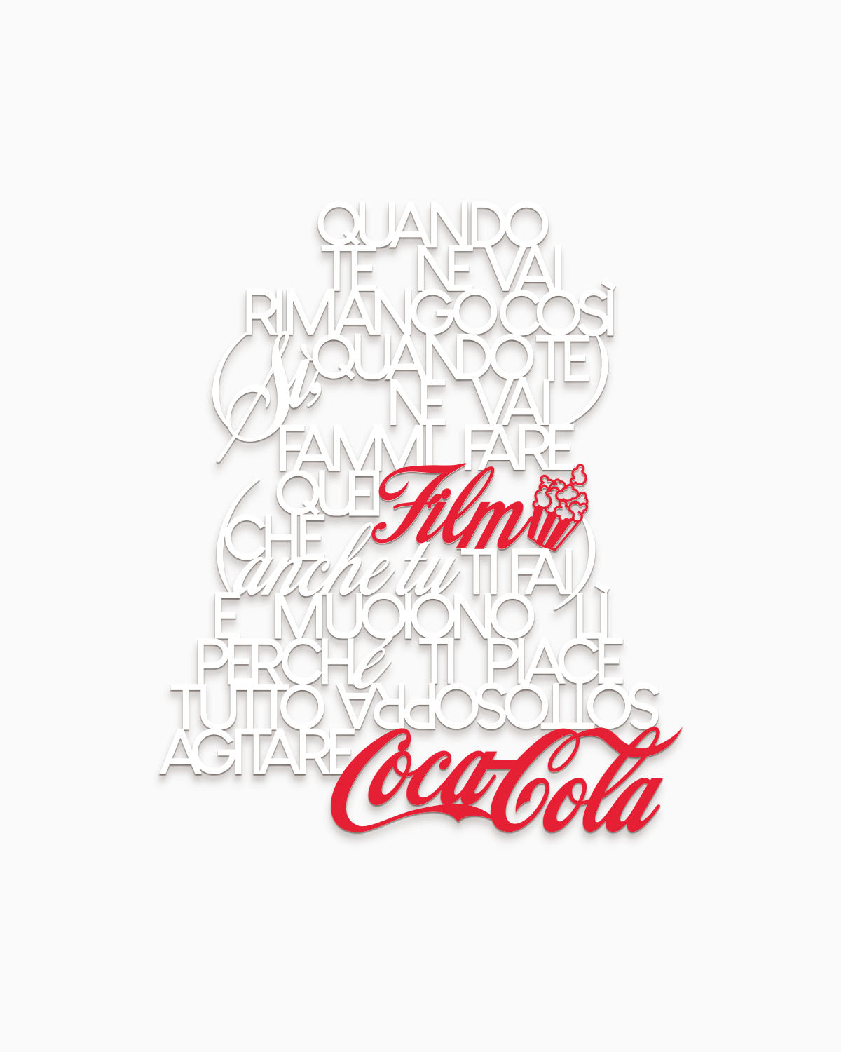 Scritta in legno Coca cola