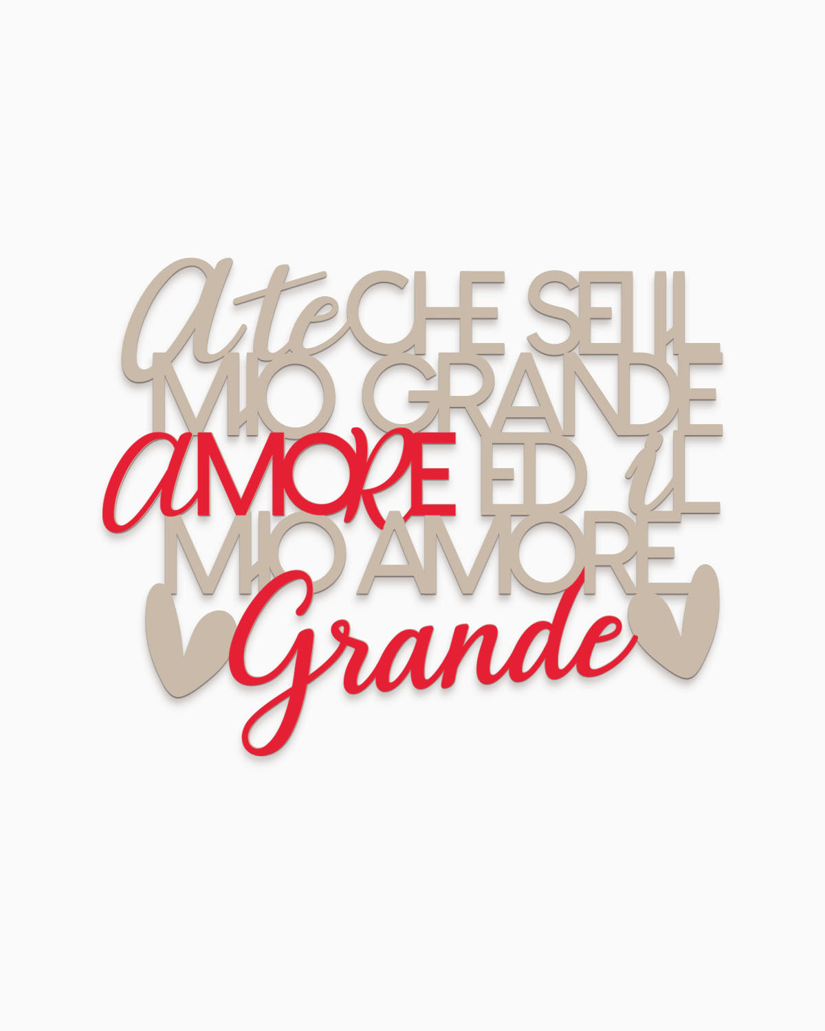 Scritta in legno Grande Amore