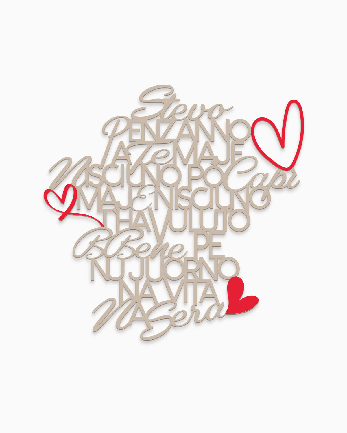 Scritta in legno Per Noi