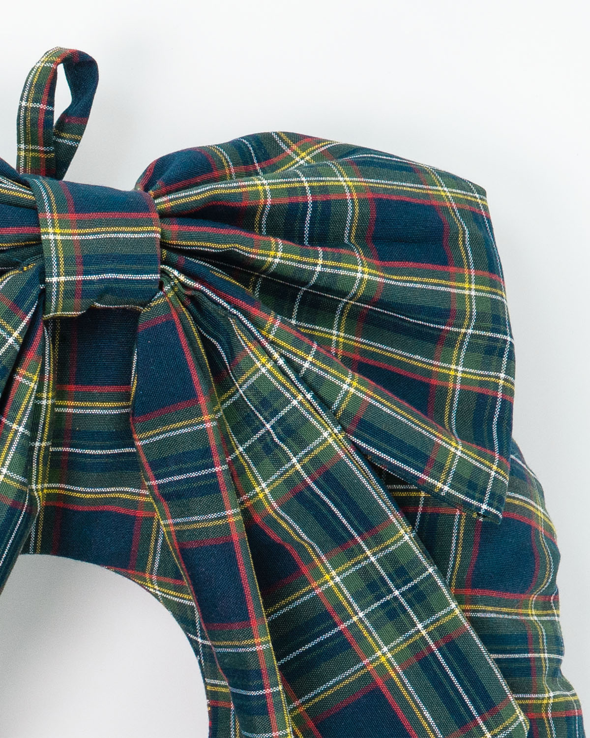 decorazione natalizia, ghirlanda tartan