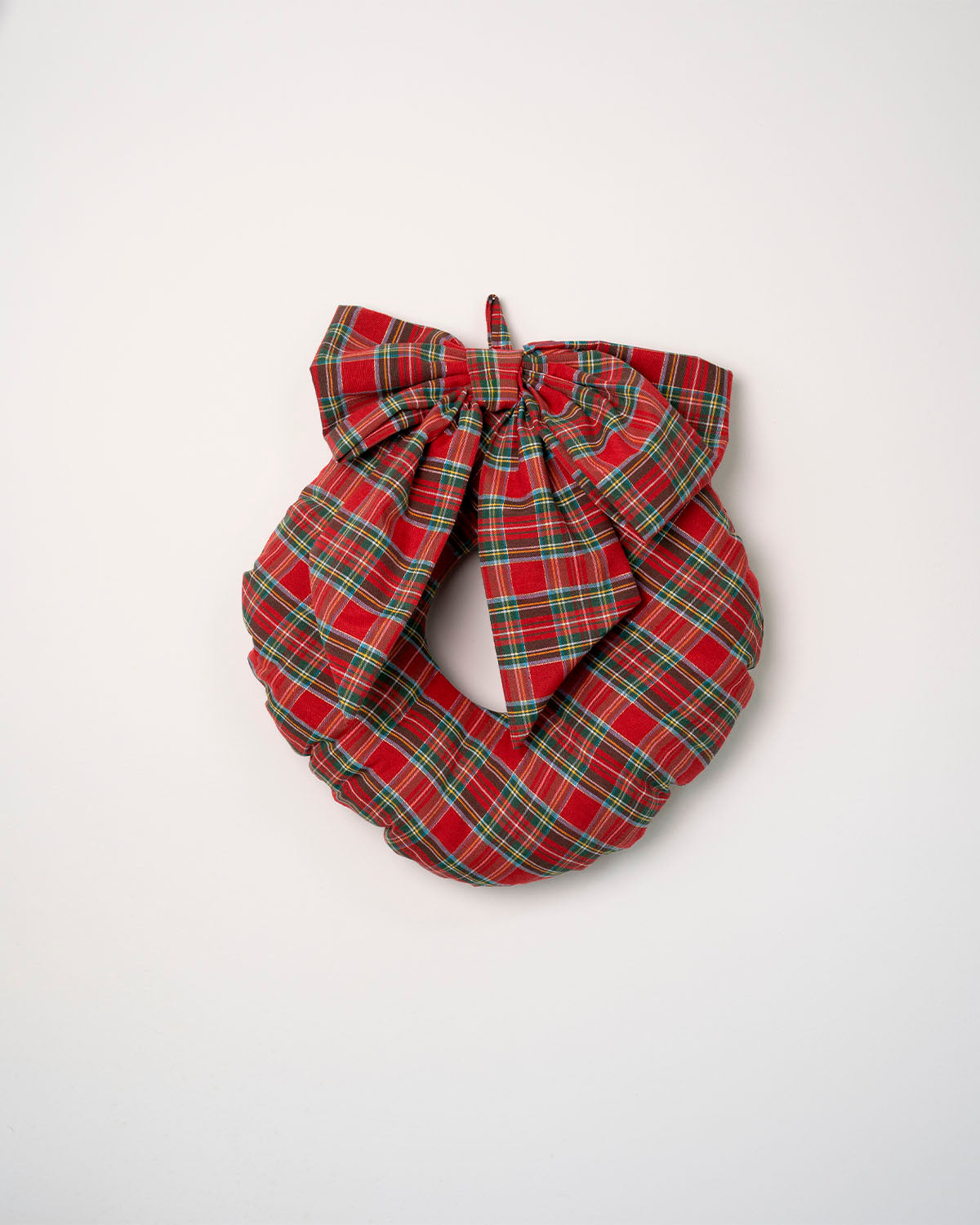 decorazione natalizia, ghirlanda tartan