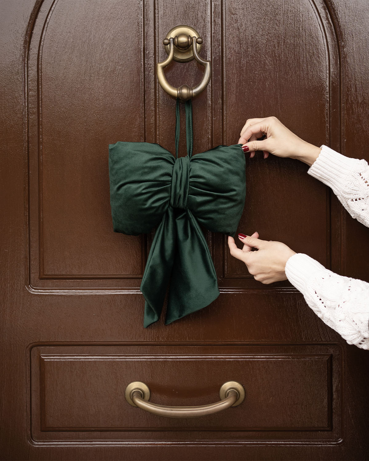 decorazione per la casa, fiocco fuoriporta, decorazione albero natale, decorazione natalizia #colore_verde