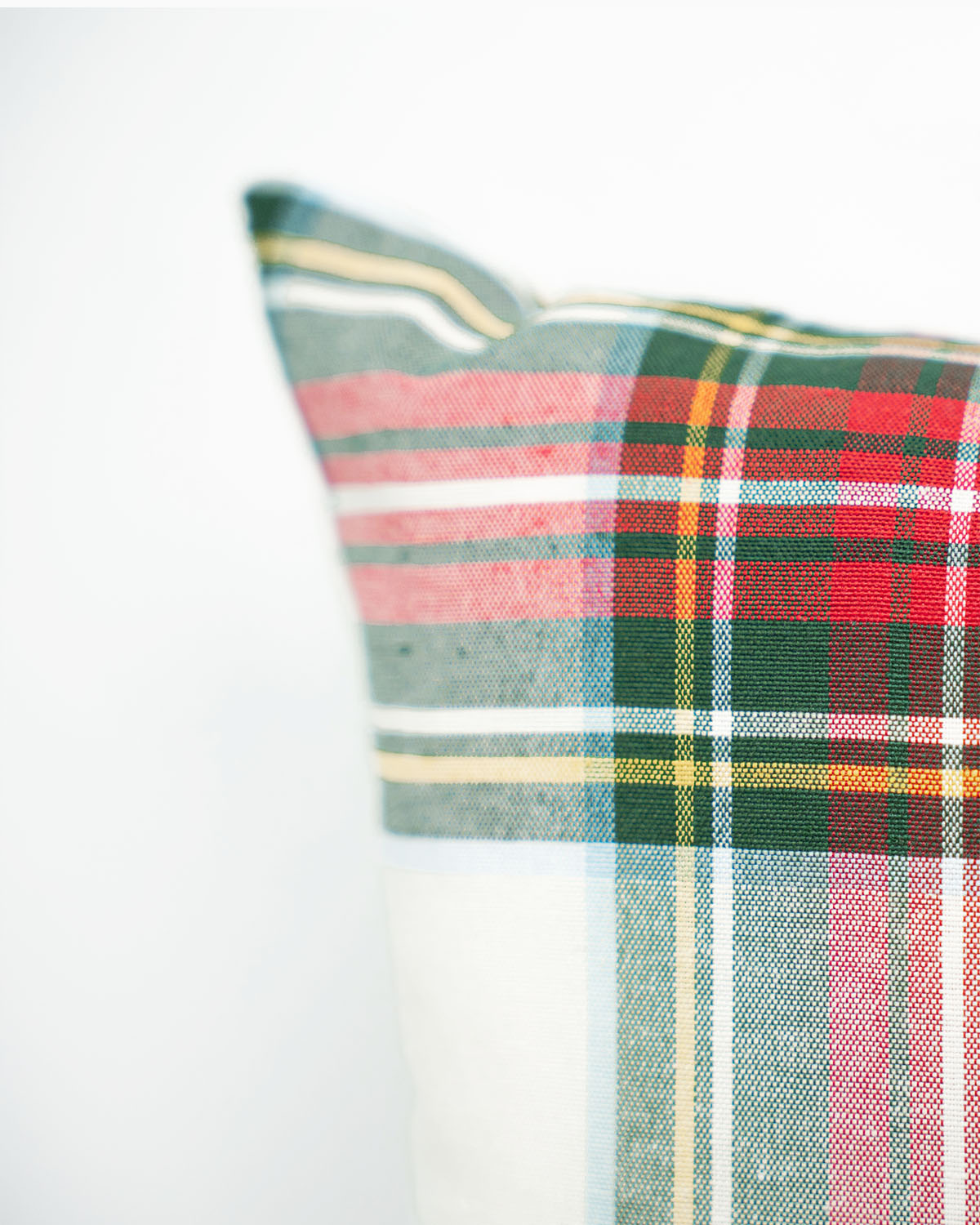 decoraziione natalizia cuscino federa tartan