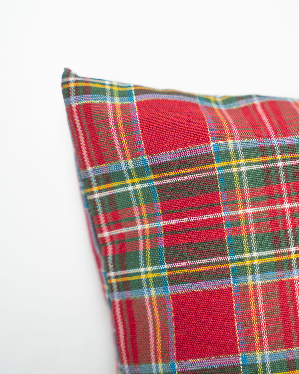 decoraziione natalizia cuscino federa tartan
