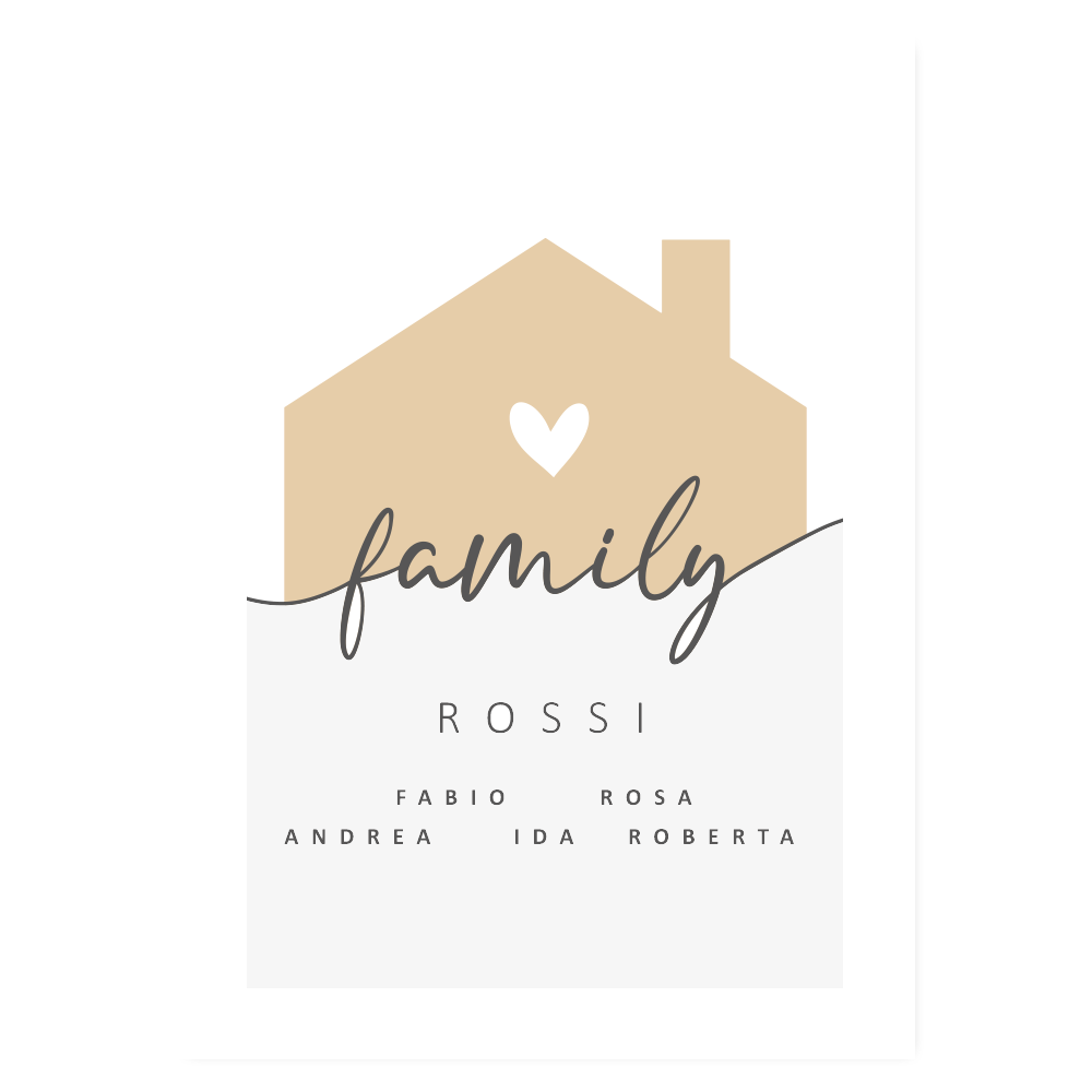 Poster Personalizzato Family Home
