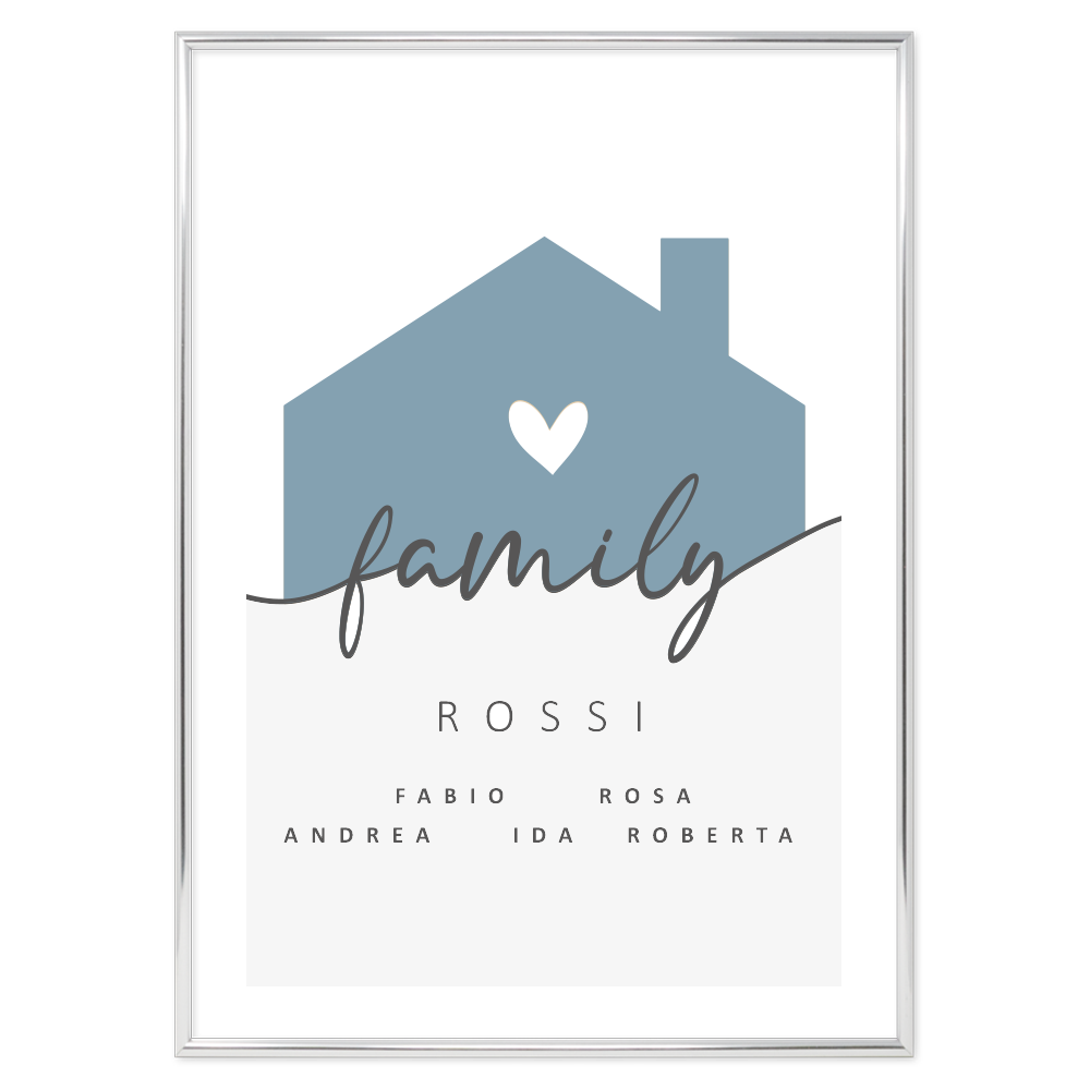 Poster Personalizzato Family Home