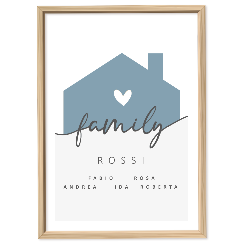 Poster Personalizzato Family Home