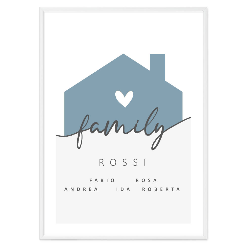 Poster Personalizzato Family Home