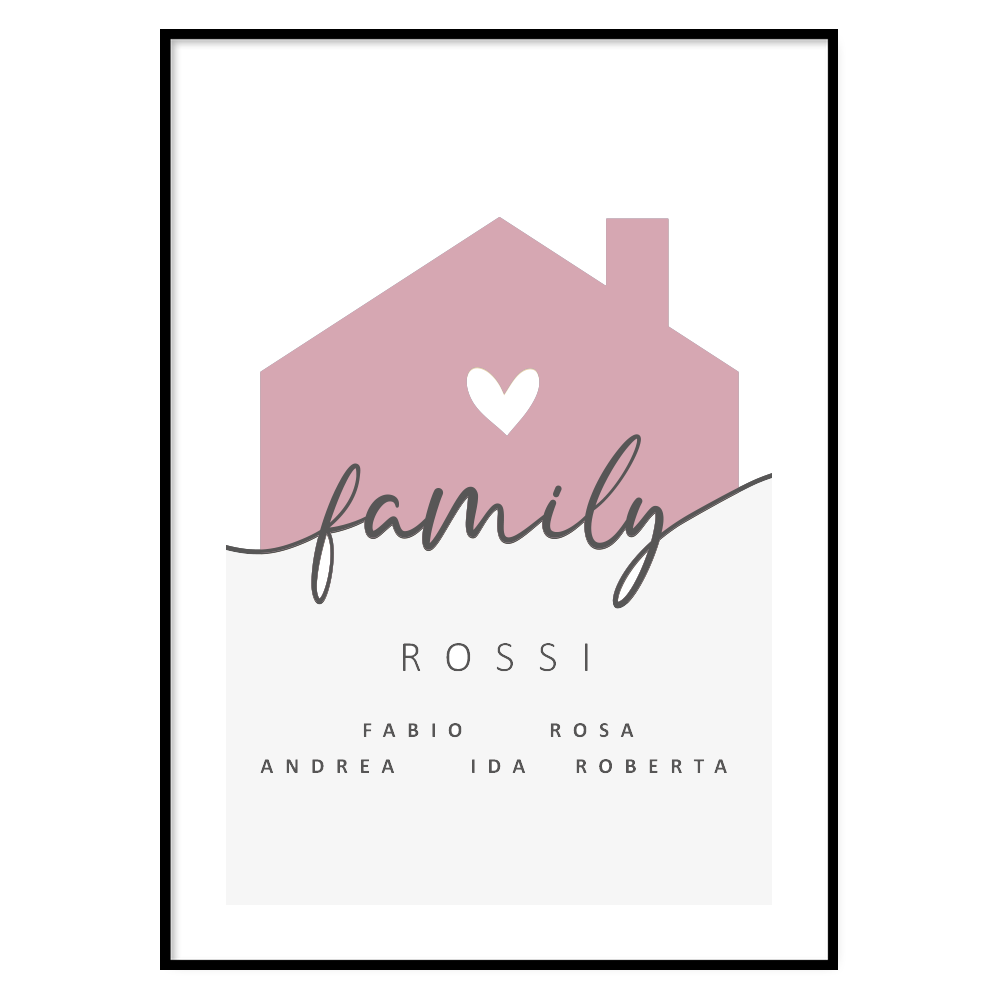 Poster Personalizzato Family Home