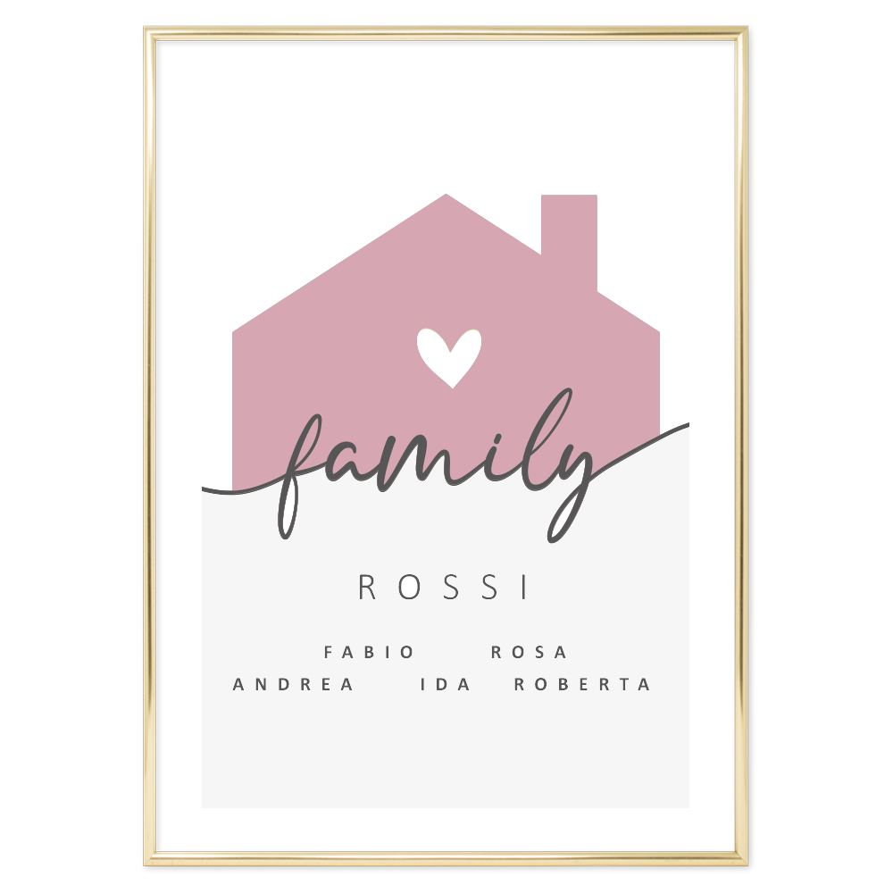 Poster Personalizzato Family Home