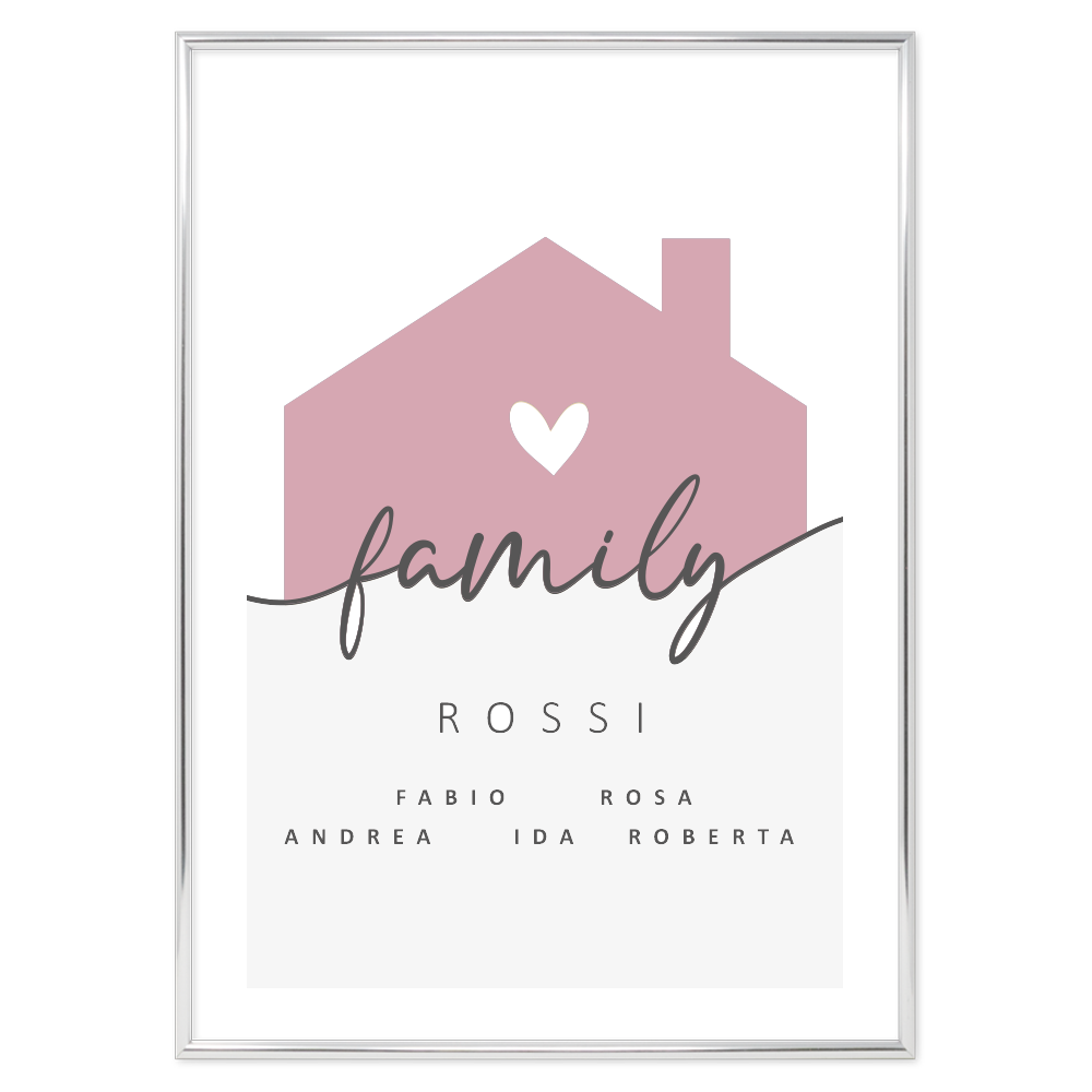 Poster Personalizzato Family Home