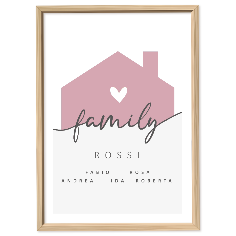Poster Personalizzato Family Home