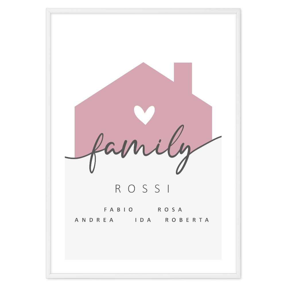Poster Personalizzato Family Home