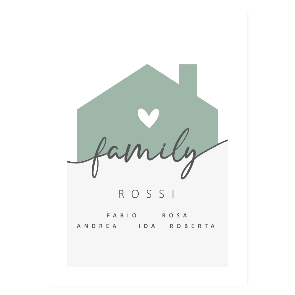 Poster Personalizzato Family Home