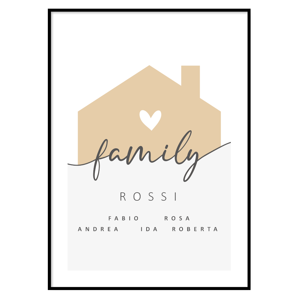 Poster Personalizzato Family Home