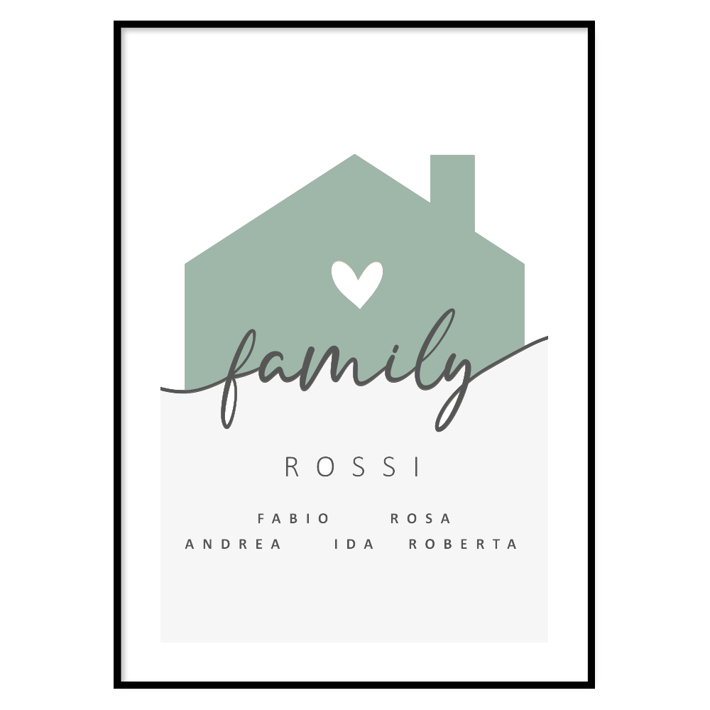Poster Personalizzato Family Home