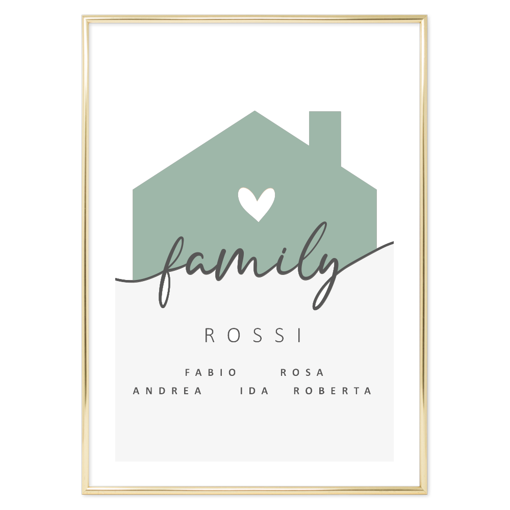 Poster Personalizzato Family Home