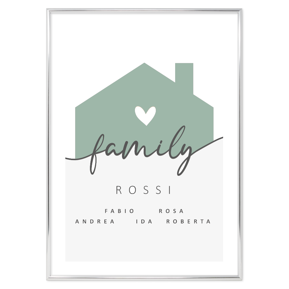 Poster Personalizzato Family Home