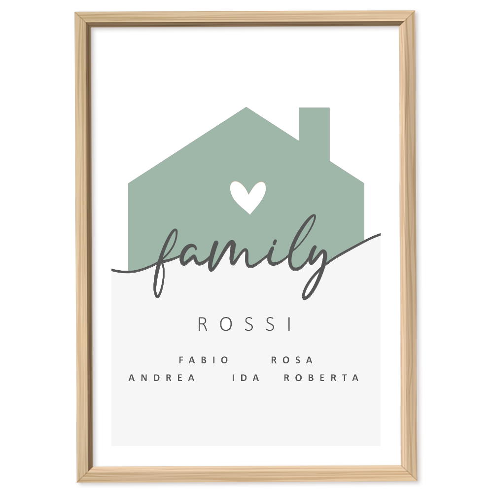 Poster Personalizzato Family Home