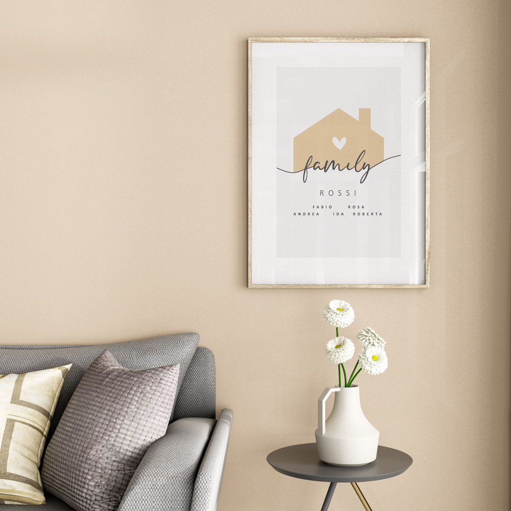 Poster Personalizzato Family Home