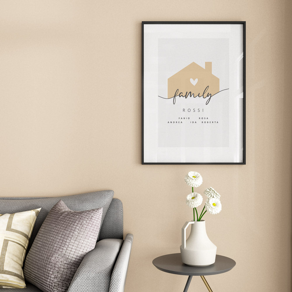 Poster Personalizzato Family Home