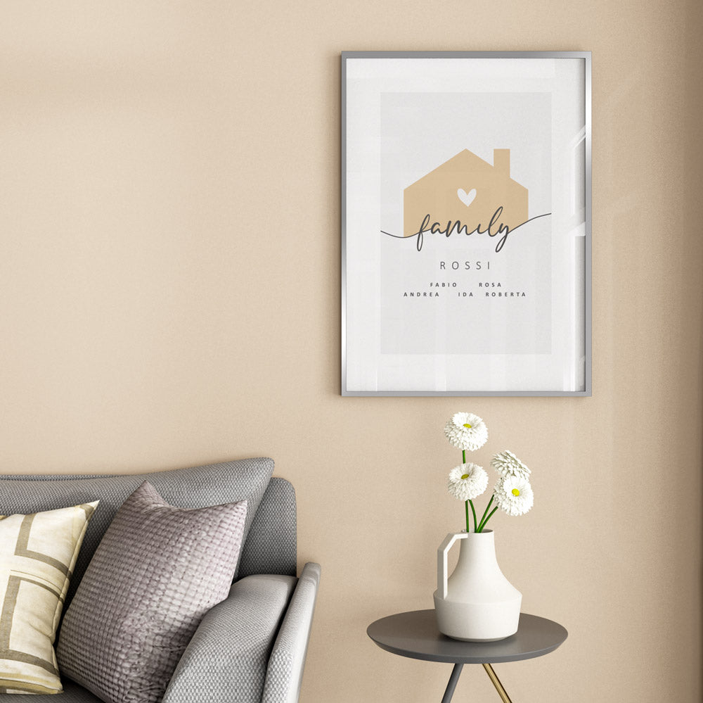 Poster Personalizzato Family Home