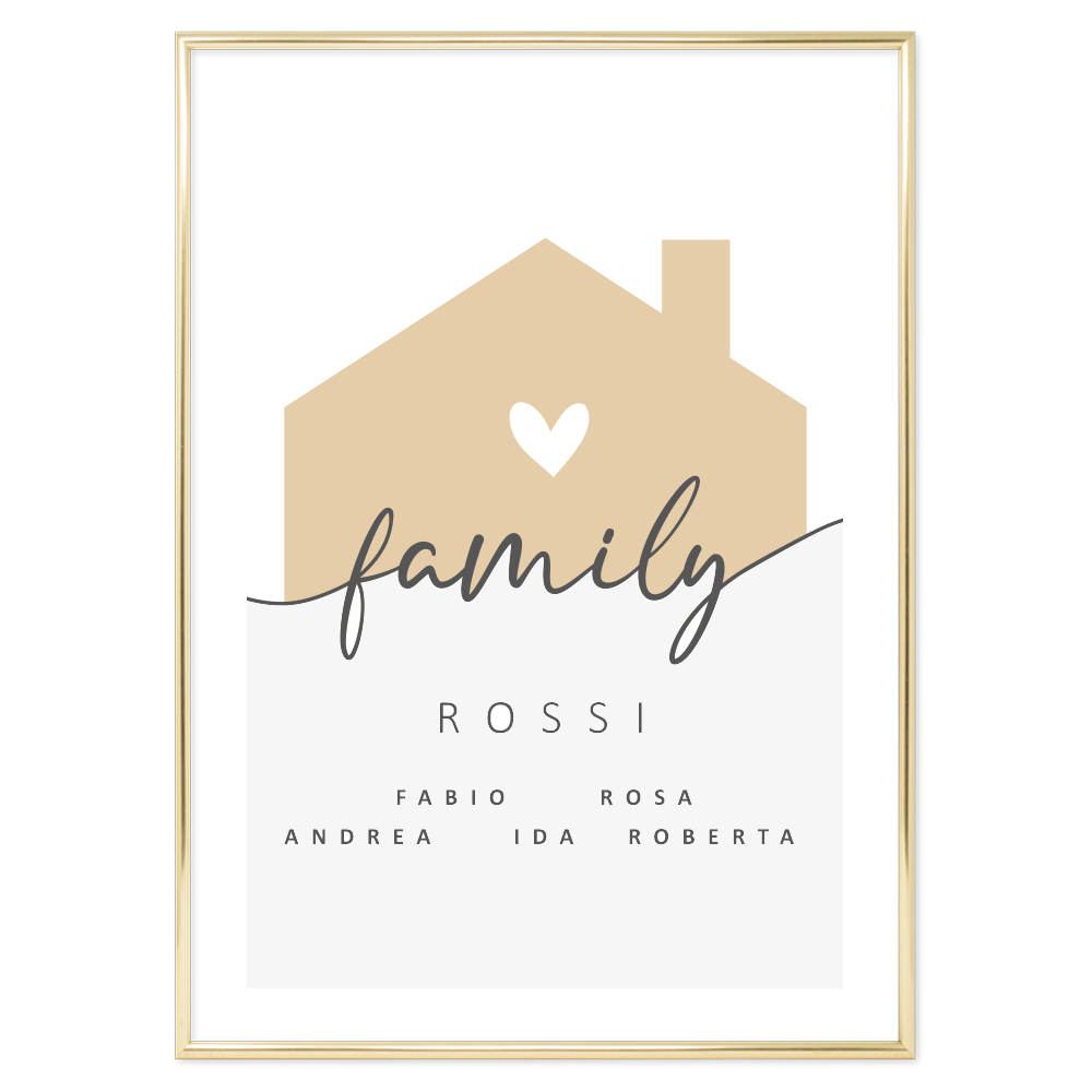 Poster Personalizzato Family Home