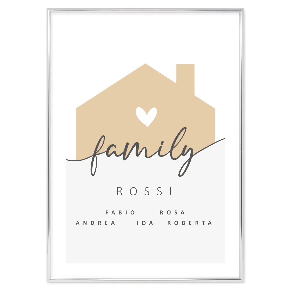 Poster Personalizzato Family Home