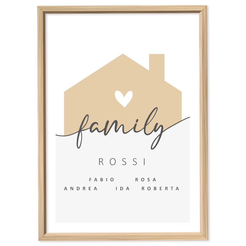 Poster Personalizzato Family Home
