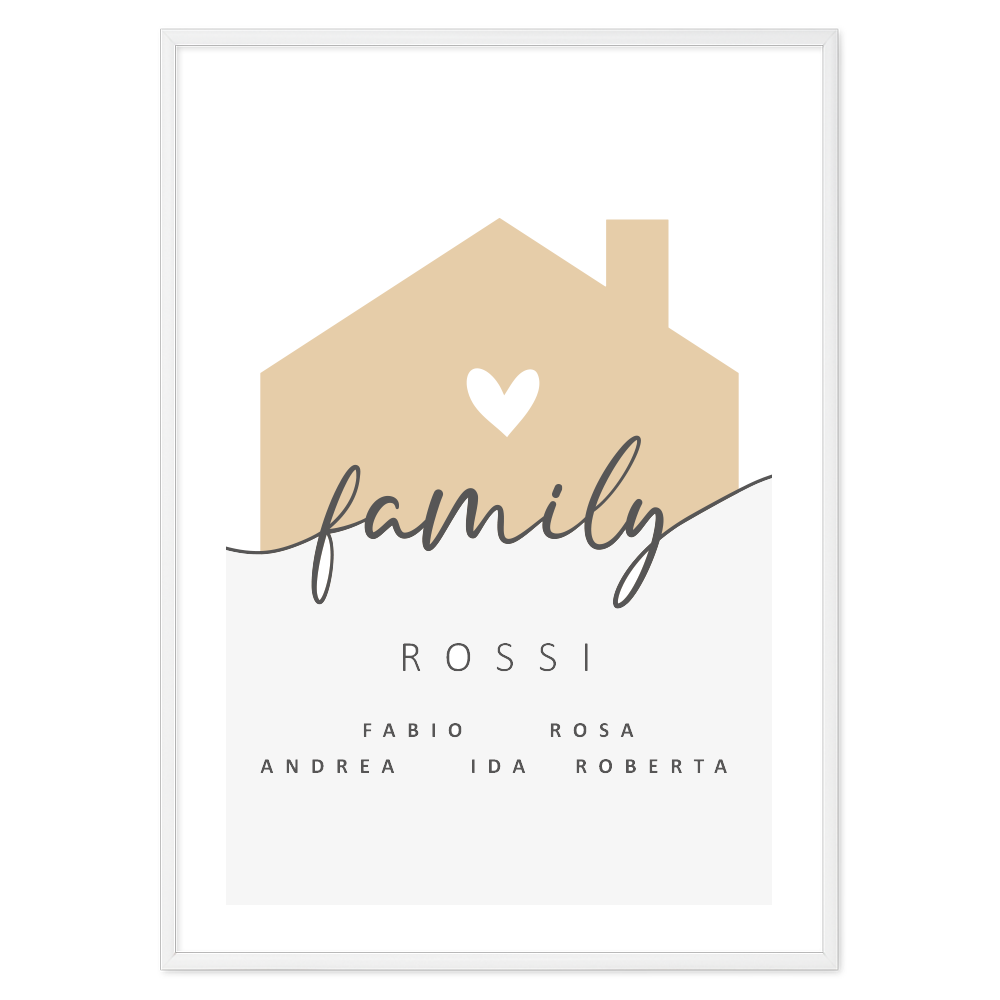Poster Personalizzato Family Home