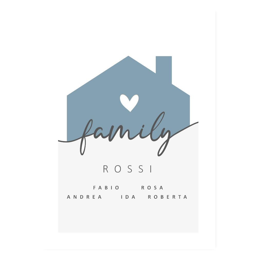 Poster Personalizzato Family Home