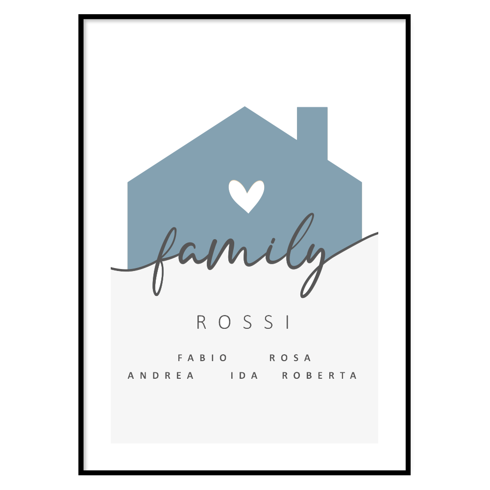 Poster Personalizzato Family Home