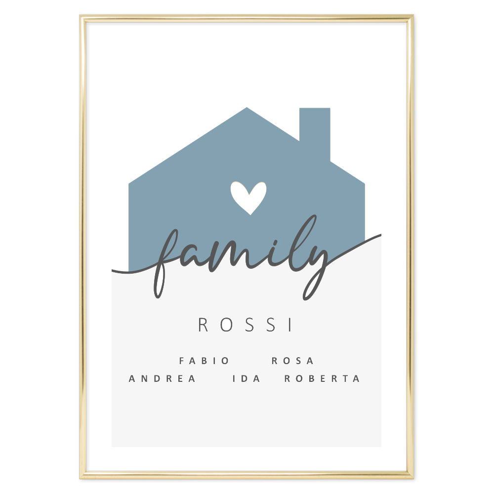 Poster Personalizzato Family Home