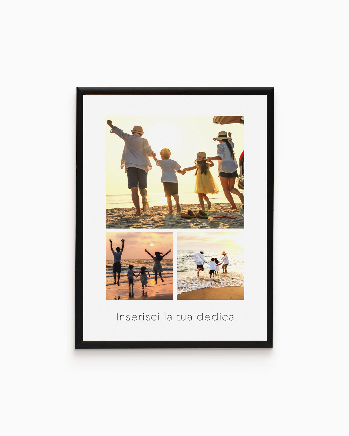 poster personalizzato con collage di foto, decorazione casa idea regalo per ambienti moderni #colore_cornice-wood-natural