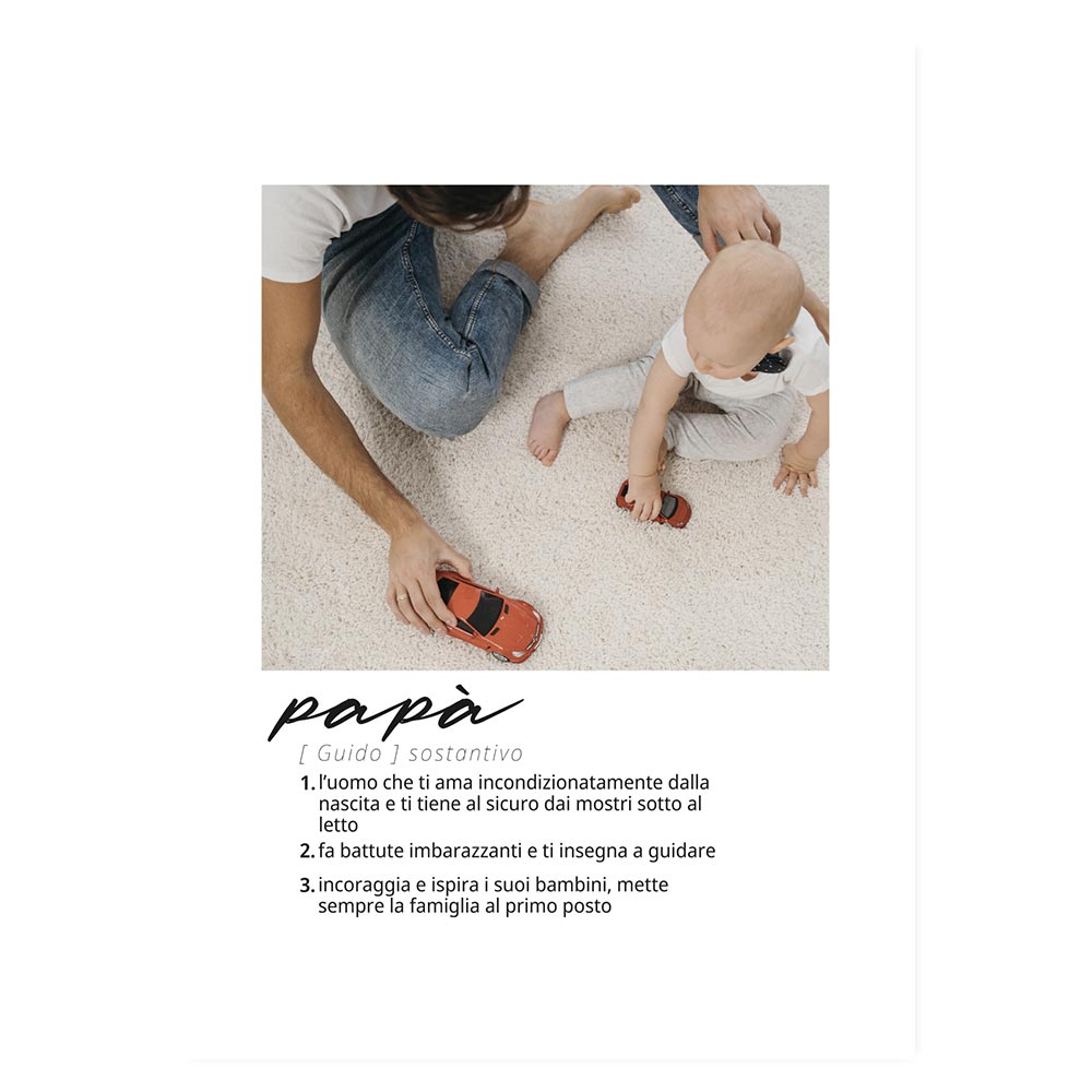 Poster Personalizzato la definizione di Papà