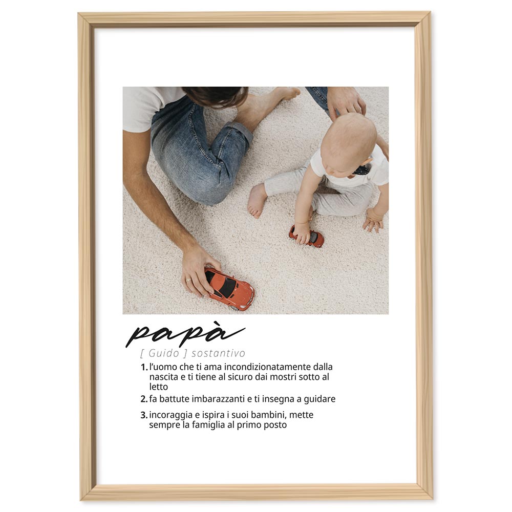 Poster Personalizzato la definizione di Papà