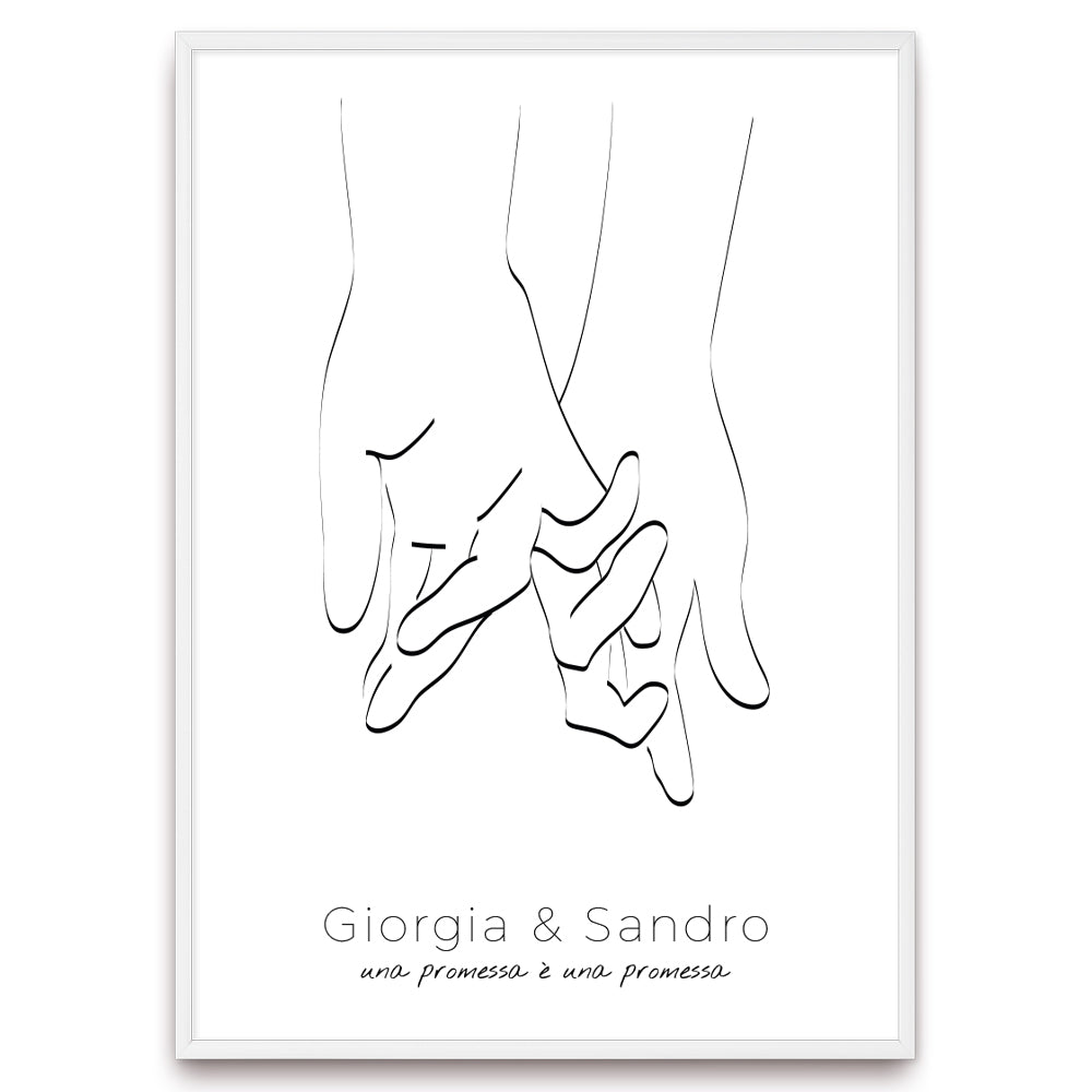 Poster Personalizzato Mani intrecciate