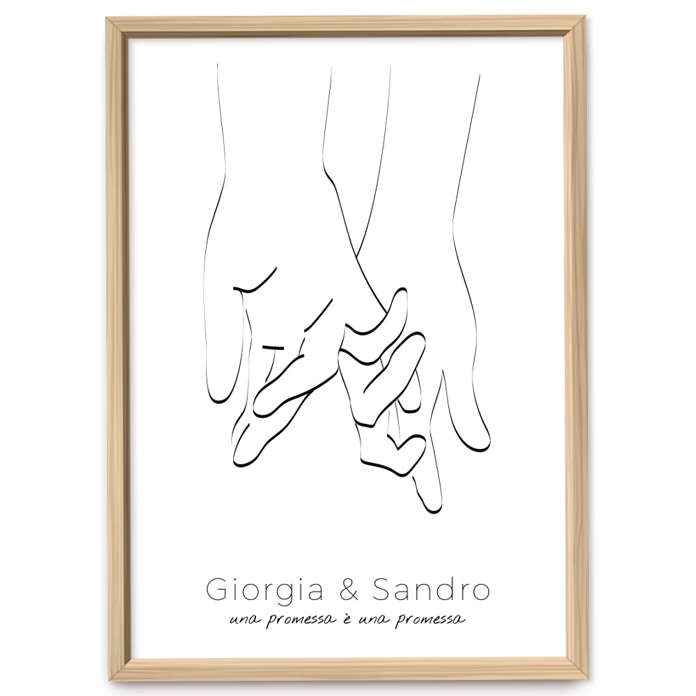 Poster Personalizzato Mani intrecciate