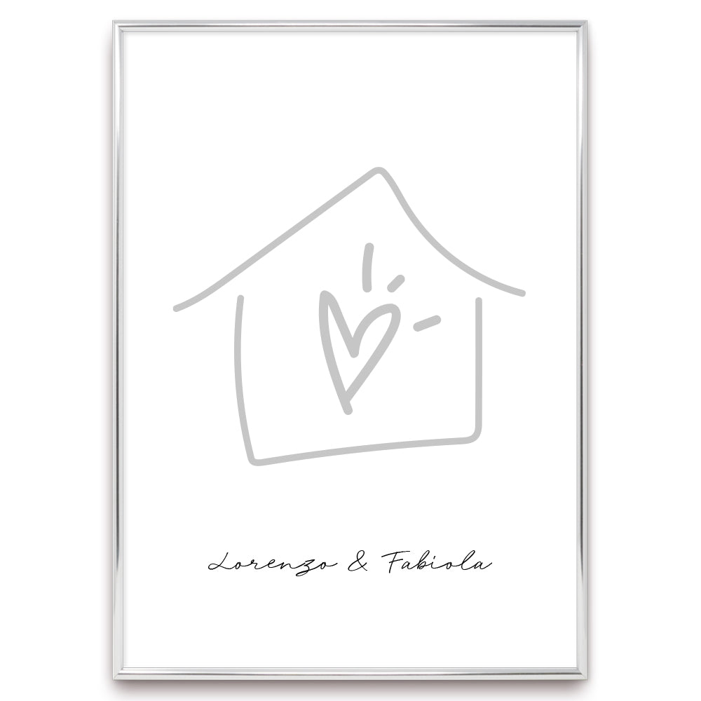 Poster Personalizzato Casa siamo noi