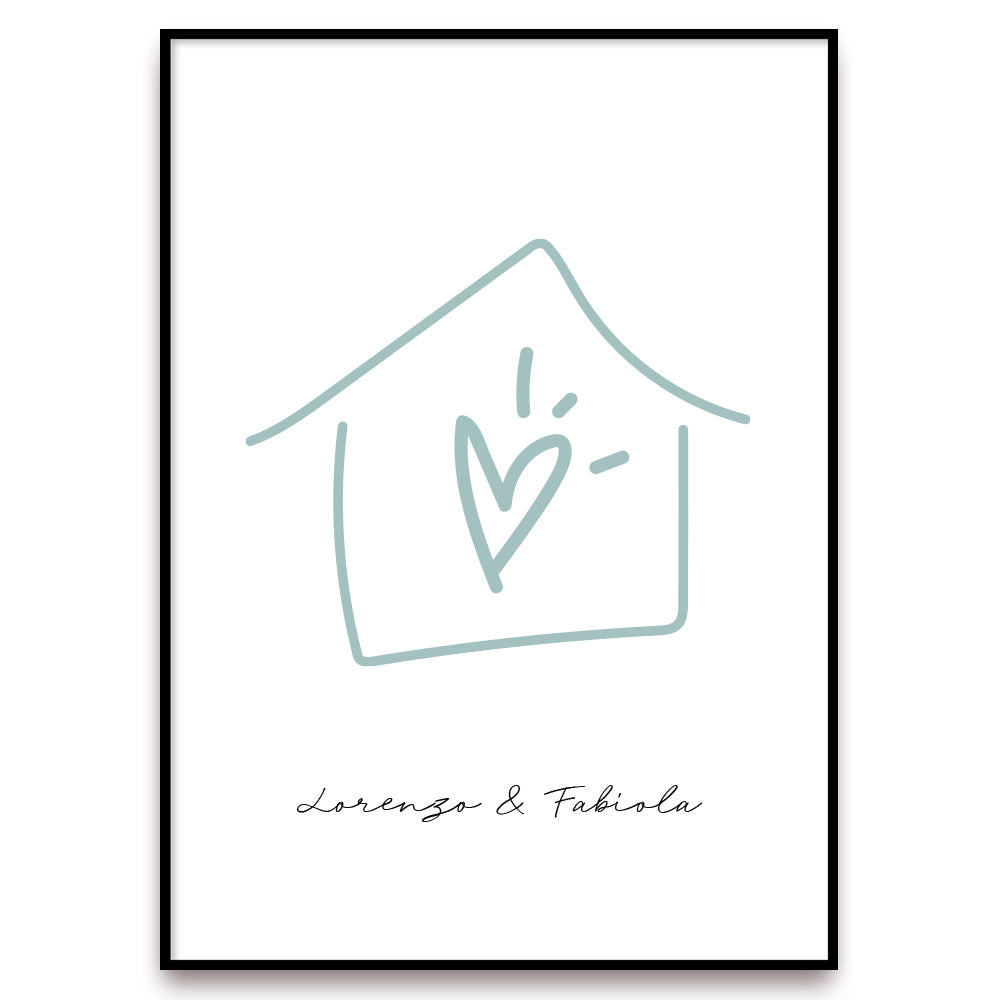 Poster Personalizzato Casa siamo noi