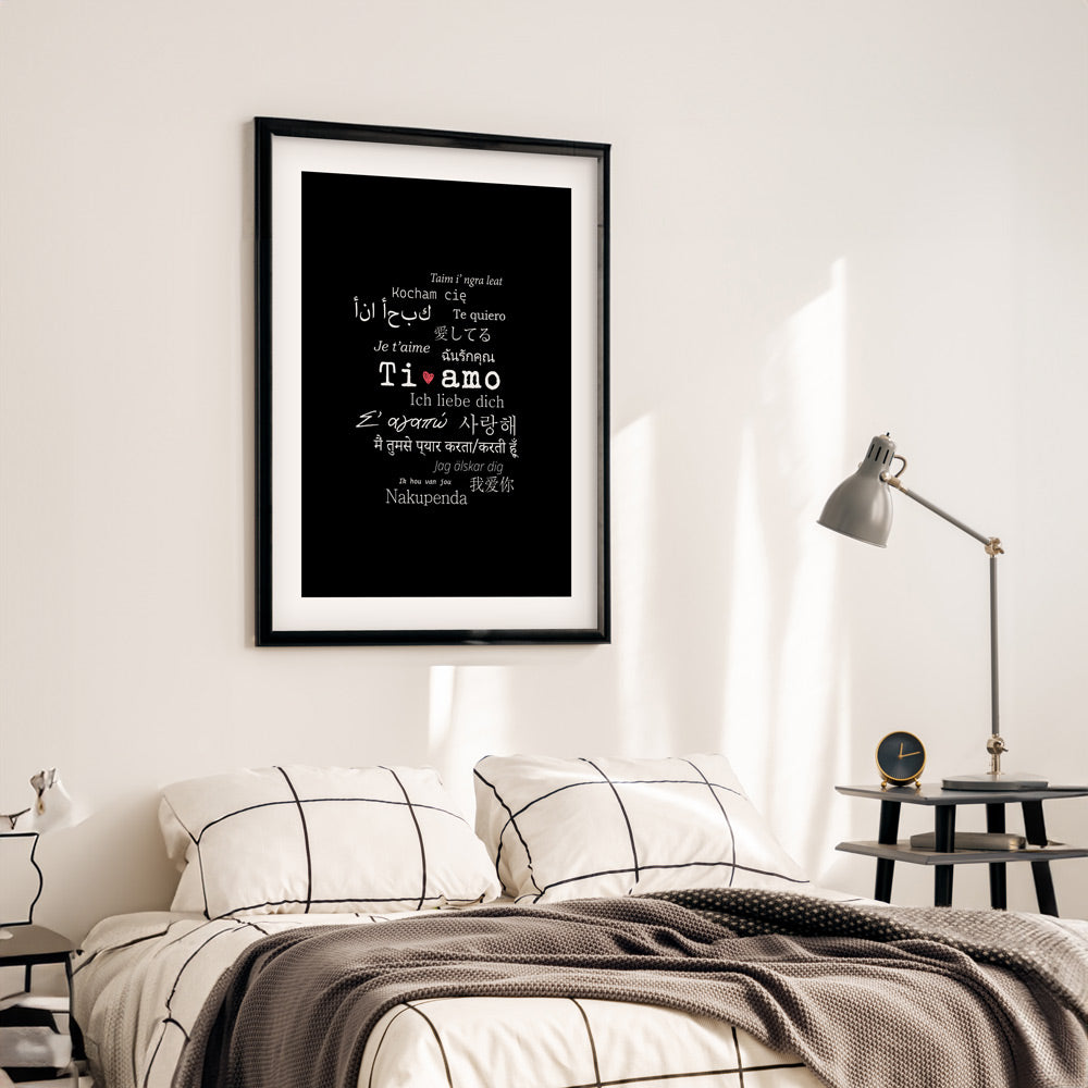 Poster Ti amo i love you, je t'aime, te amo