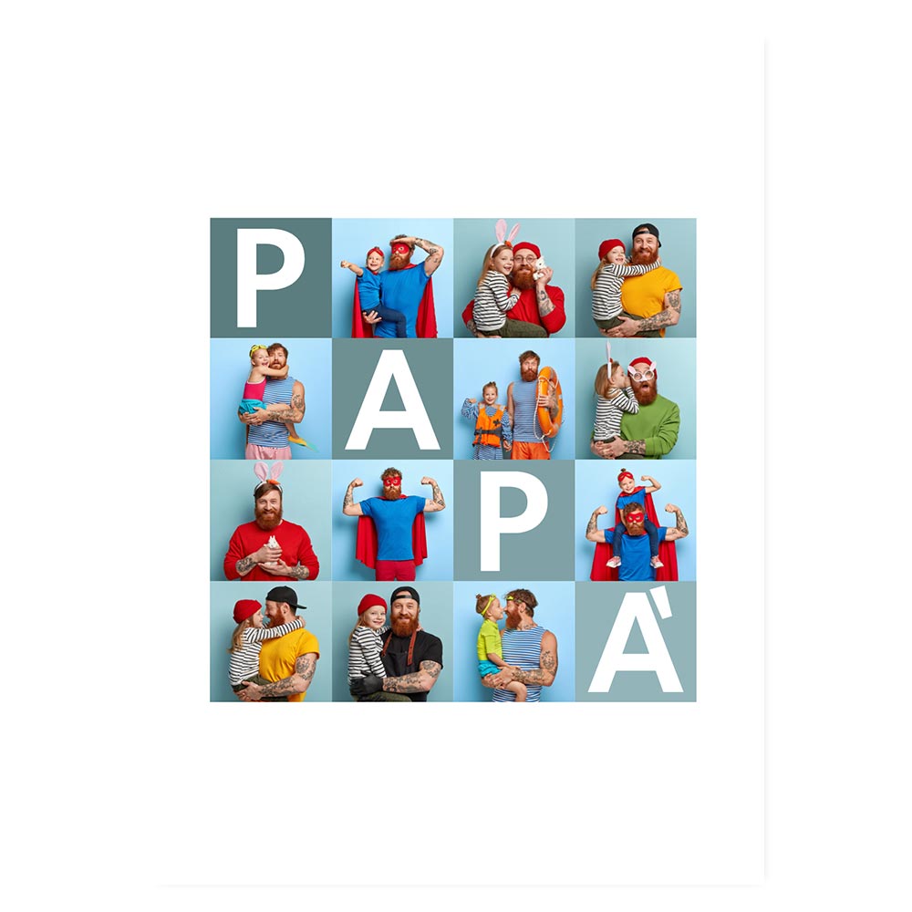 Poster Personalizzato Collage con le foto più belle Papà